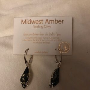 Baltic Amber sterling silver earrings